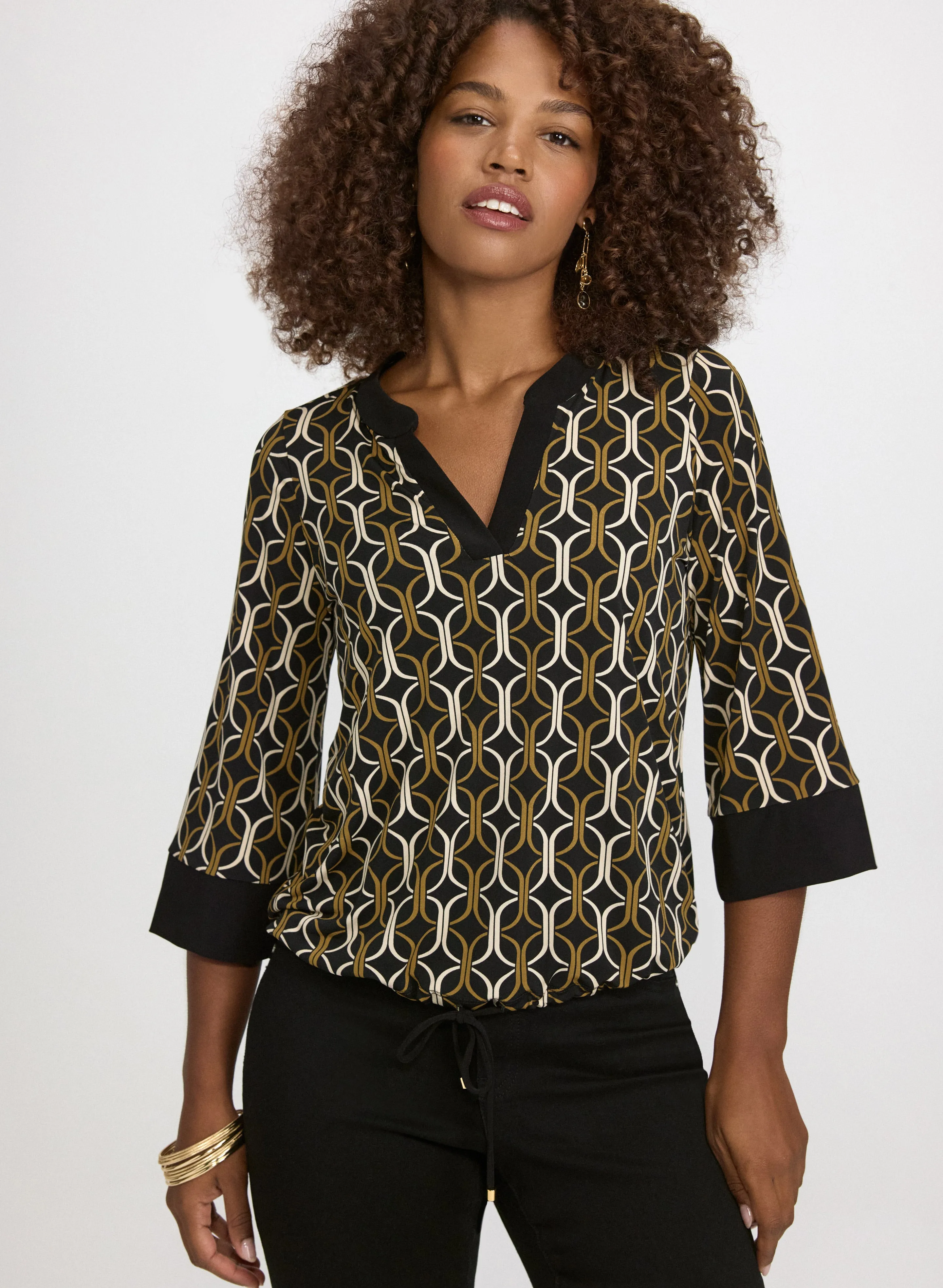 Laura Geometric Print Top Laura Geometric Print Top | Refined Everyday Style - Image 1