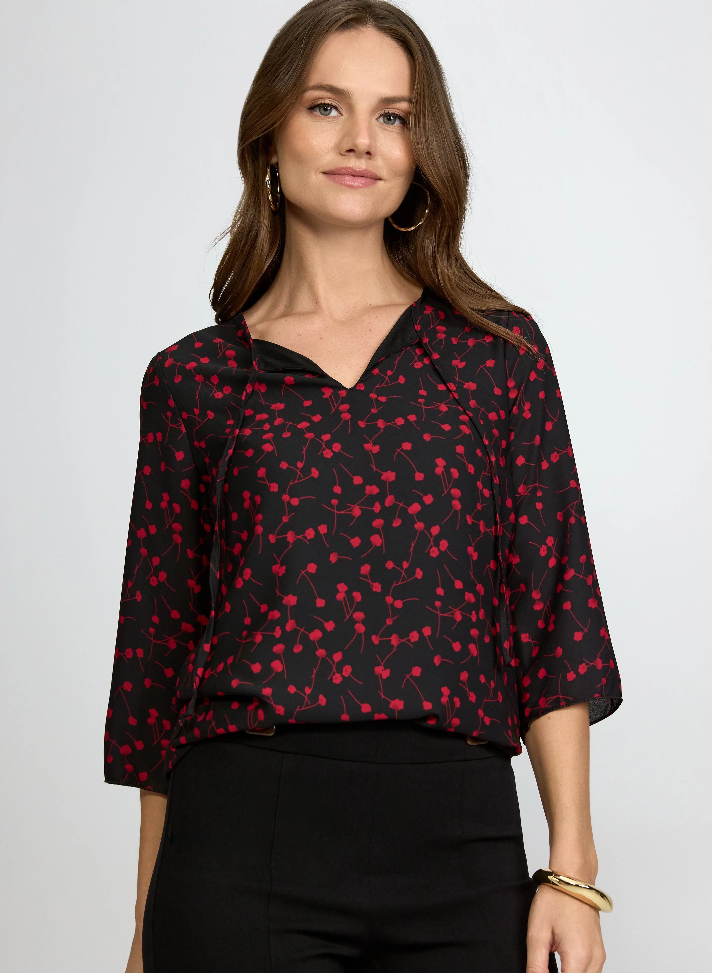 Laura Printed Crepe Blouse Laura Printed Crepe Blouse | Refined Everyday Style - Image 1